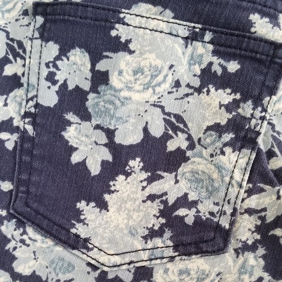 Gap 1969 Always Skinny Blue Floral Jeans, 31/12r - Picture 4 of 5